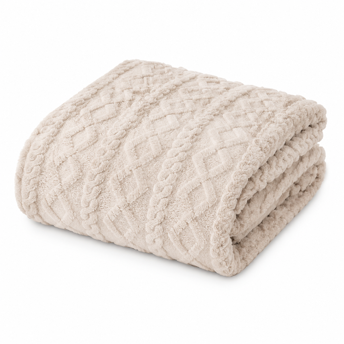 Soft Cable Knit Throw Blanket, 60" x 80"