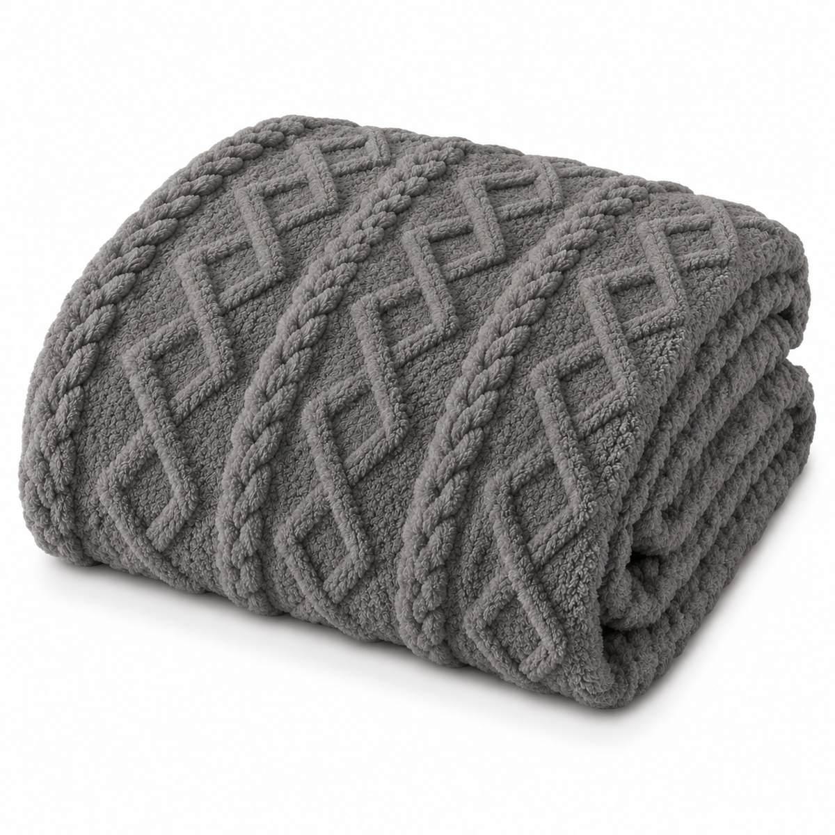 Soft Cable Knit Throw Blanket, 60" x 80"
