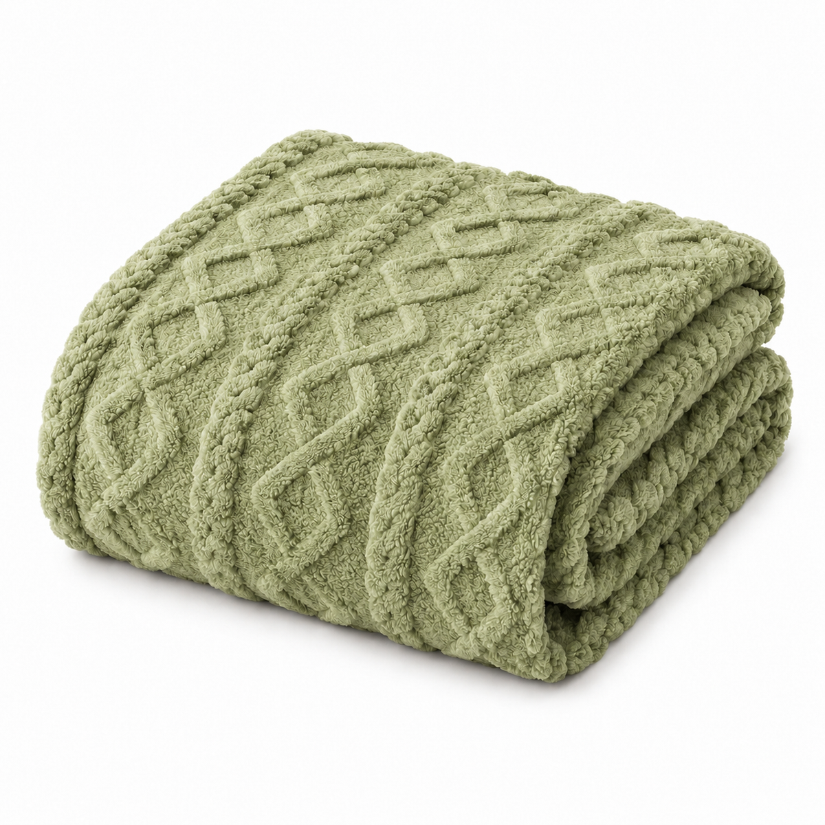 Soft Cable Knit Throw Blanket, 60" x 80"