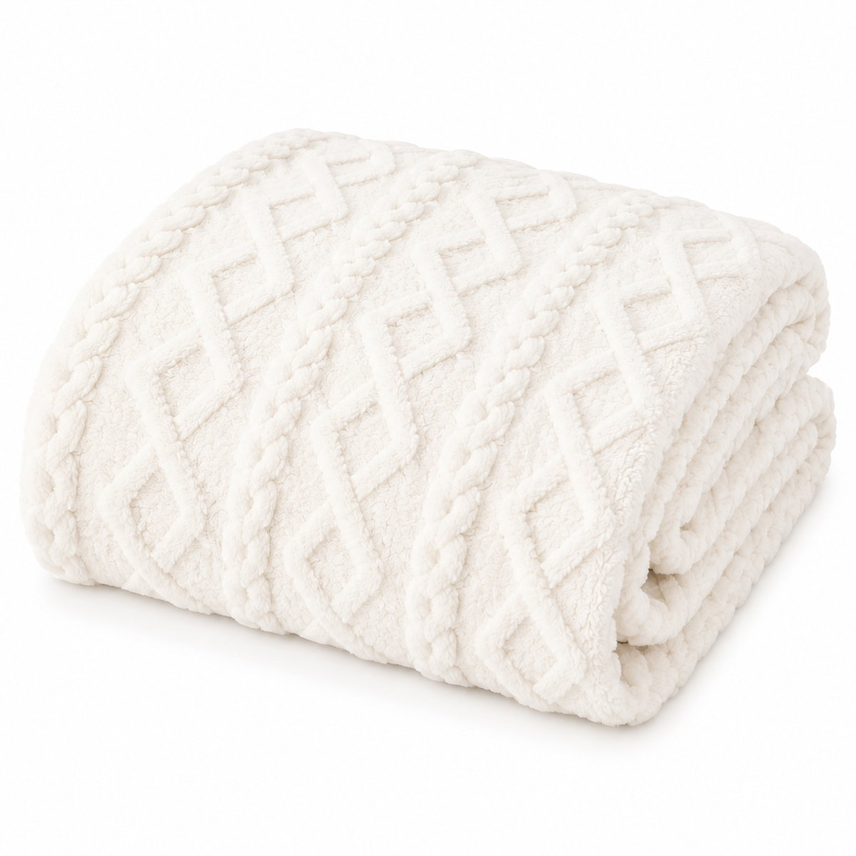 Soft Cable Knit Throw Blanket, 60" x 80"